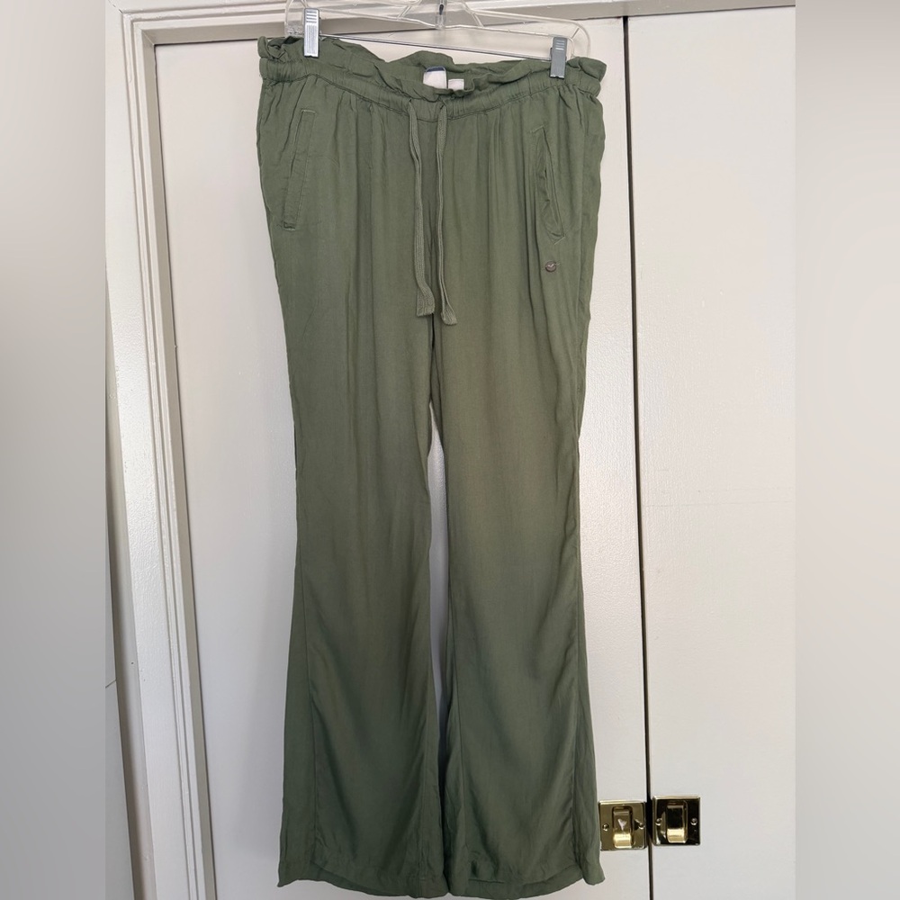 Roxy Olive Green Drawstring Lounge Pants